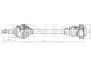 Front left drive shaft assembly photo