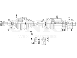 Front left drive shaft assembly photo