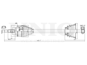 Front left drive shaft assembly photo