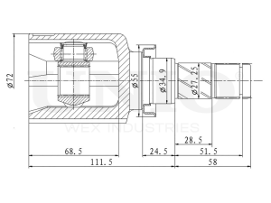 Inner CV joint photo