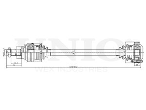 Rear left/right drive shaft assembly photo