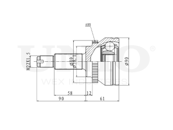 picture of Outer CV joint from UNIO