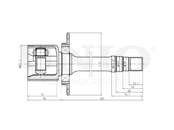 picture of Outer right CV joint from UNIO
