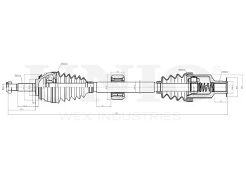picture of Front right drive shaft assembly from UNIO