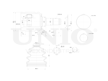 картинка ШРУС внутренний от UNIO