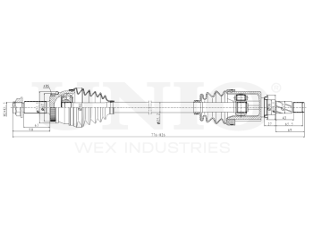 picture of Rear left drive shaft assembly from UNIO