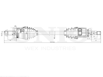 picture of Rear right drive shaft assembly from UNIO