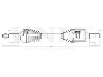 picture of Front left drive shaft assembly from UNIO