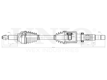 picture of Front right drive shaft assembly from UNIO