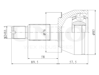 picture of Outer CV joint from UNIO