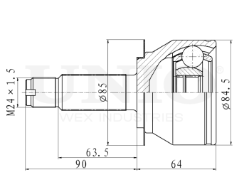 picture of Outer CV joint from UNIO