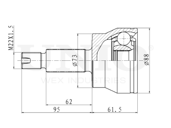 picture of Outer CV joint from UNIO