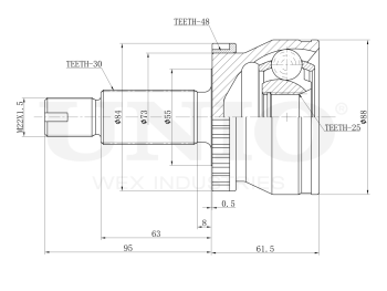 picture of Outer CV joint from UNIO