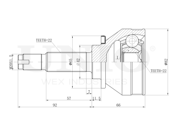 picture of Outer CV joint from UNIO