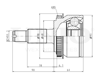 picture of Outer CV joint from UNIO