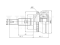 Outer CV joint thumb