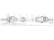 Front right drive shaft assembly thumb