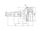 Outer CV joint thumb