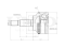 Outer CV joint thumb