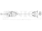 Front left drive shaft assembly thumb