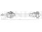 Front left drive shaft assembly thumb