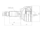 Outer CV joint thumb