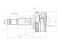 Outer CV joint thumb