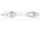 Front right drive shaft assembly thumb
