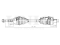 Front right drive shaft assembly thumb