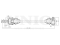 Rear left/right drive shaft assembly thumb