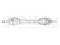 Front left drive shaft assembly thumb