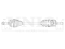 Front left drive shaft assembly thumb