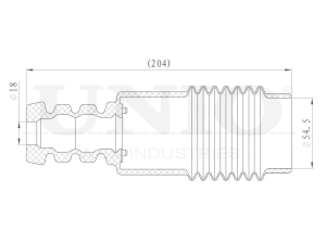 Front shock absorber boot photo