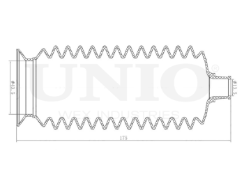 картинка Пыльник рулевой рейки от UNIO