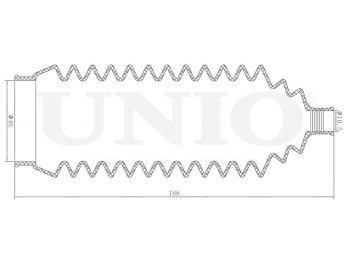 картинка Пыльник рулевой рейки от UNIO