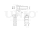Rear shock absorber bump stop thumb