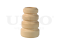 Rear shock absorber bump stop thumb