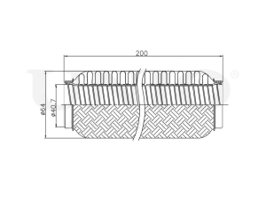 Гофра глушителя 40x200 мм InterLock photo