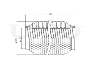 Гофра глушителя 45x100 мм WireFlex photo