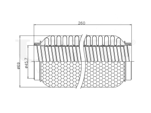 Гофра глушителя 45x260 мм WireFlex photo