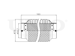 Exhaust flex pipe 50x160mm innerbraid photo