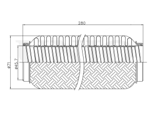 Exhaust flex pipe 45x280mm interlock photo