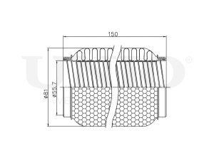 Exhaust flex pipe 55x150mm wireflex photo