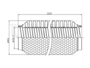 Гофра глушителя 45x200 мм WireFlex photo