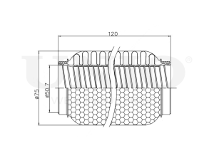 Гофра глушителя 50x120 мм WireFlex photo