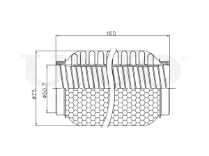 Гофра глушителя 50x160 мм WireFlex photo