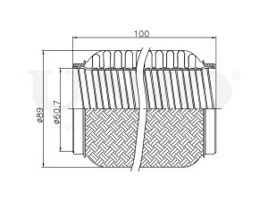 Гофра глушителя 60x100 мм InterLock photo