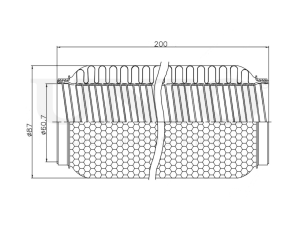 Гофра глушителя 60x200 мм WireFlex photo