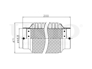 Гофра глушителя 48x200 мм InnerBraid photo