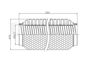 Гофра глушителя 50x250 мм WireFlex photo